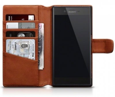 Mobilväska Sony Xperia L1 Äkta Läder Cognac