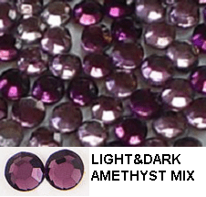 Kristaller Amethyst mix Flatback pearl (Utförsäljning)
