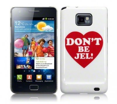 Back Cover i9100 Galaxy S2 White w/ Heart