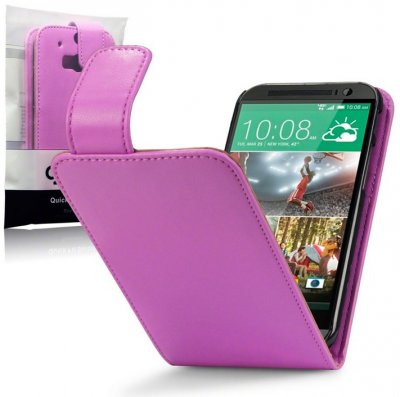 Flipväska HTC One M8 / M8S Pink Qubits