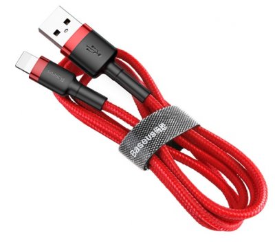 1 meters lightning kabel i rött.