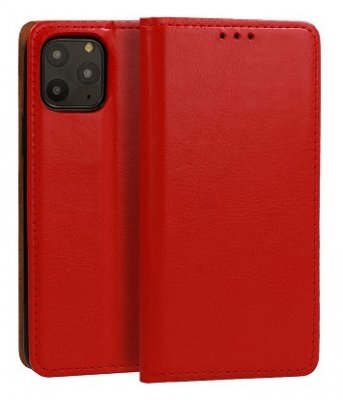 Fodral till iPhone 13 Pro Max (6,7 tum) i äkta italienskt läder i färgen röd.