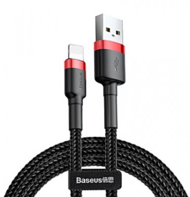 USB till Lightning Kabel 2 Meter Svart Baseus