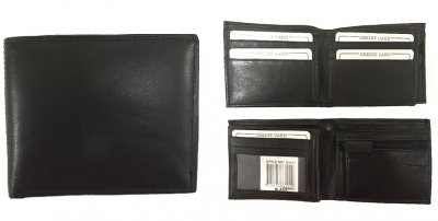 Svart Plånbok i Äkta Läder med 8 kortfack + 2 Sedelfack + 4 Extrafack