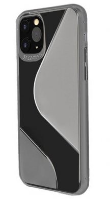 Skal för Samsung Galaxy A21s i svart och transparent.