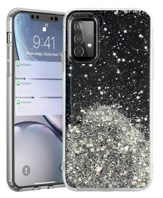 Svart glittrigt skal för Samsung Galaxy A32 5G.